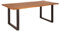 Riess Ambiente Massivholz Esstisch Mammut 180cm Wild-Akazie Industrial Design 3,5cm Tischplatte Esszimmertisch Küchentisch