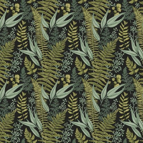 UNIK Nordic Vliestapete BxH: 150x280 cm mit edlen und malerischen Natur XXL Motiv, Designtapete mit Botanisches Farn Motiv, Mustertapete für Wohnräume, Premium Foto Tapete mit 180g/m2 Stärke