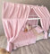 Baby Fancyroom extra breiter Betthimmel für Kinderbett Hausbett Himmel Vorhang Baldachin 100% Baumwolle (Rosa, 320cm)
