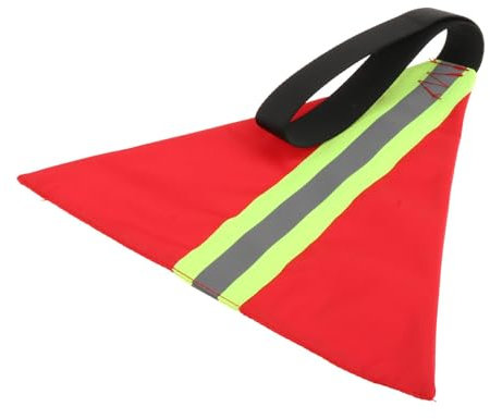 Perfeclan Kayak Travel Flag with Reflective Strip Lightweight Easy Installation Kayak Trailer Flag Canoe Warning Flag for Fishing Boat, Red triangle