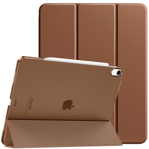 TiMOVO Cover Custodia Compatibile Con iPad (A16) 11 Generazione 11 Pollici 2025/iPad 10 Generazione 10,9 2022, Retro in PC Rigido Semi-Trasparente, Auto Sveglia/Sonno, Nuss Braun
