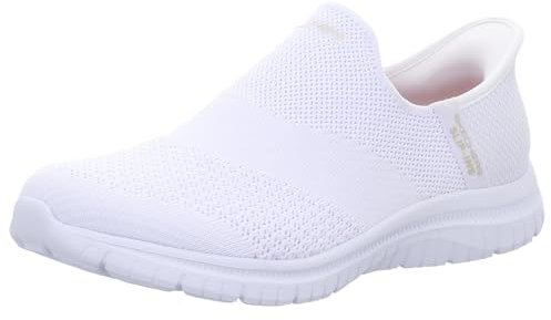 Skechers Femme Virtue Sleek Basket, White Knit, 38 EU