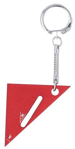 Holzbearbeitungs-Dreieckslineal, Verdickte Aluminiumlegierung, Schreiner-Messwerkzeug, 90 45 30 Grad Anreißwinkelpositionierung mit Aufhängeloch-Design (Rot)