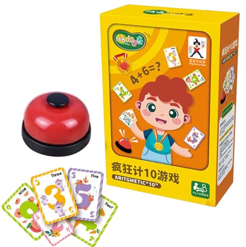 Spiele mit Zahlensinn, mathematische Spielkarten – Flash-Karten für Mathematikspiele für Kinder und Familien, Kartenspiele, mathematisches Zahlen-Sinnspiel und Operationsspiel für das Ei