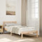 vidaXL Massivholzbett, Holzbett mit Kopfteil Lattenrost, Einzelbett für Schlafzimmer, Bett Bettgestell, Modern, 90x220cm Massivholz Kiefer