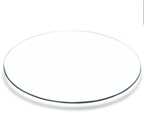 Transparente Glastischplatte, 35 cm – 50 cm – 80 cm – 90 cm, runde Tischplatte aus gehärtetem Glas, Dicke 8 mm(80cm(32 IN))