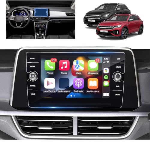 BSTW für VW T roc 2018-2024 2025 Navigation Schutzfolie, für VW T-Roc SE/Life/Style/R-Line 8 Zoll Discover Media Bildschirm Gehärtes Glas Displayschutzfolie 9H Kratzfest T roc 2024 Zubehör