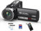 THPACIP 4K 48MP 30FPS Camcorder with IR Night Vision, 18X Digital Zoom Camera Recorder with 3 LCD Touch Screen for YouTube with Driver, 32GB SD Card, 2 Batteries