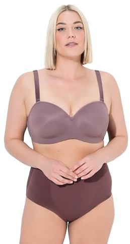 Ulla Popken Damen Multiway-BH, Softcups, Träger Abnehmbar, Cup C - E Multiway-BH