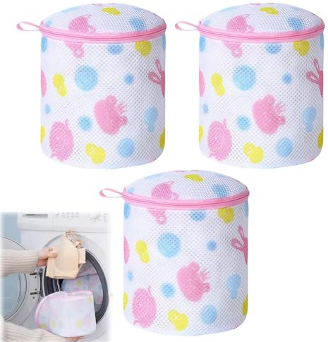 Anrbb 3 sacchetti per reggiseno, rete per lavatrice, riutilizzabili, con cerniera, adatti per reggiseno, vestiti, calze e vestiti per bambini, ecc