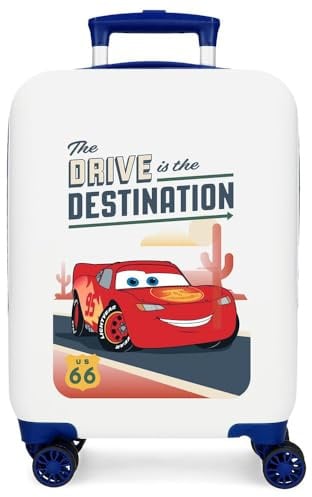 Disney Cars Destination Kinderkoffer Starres Seiten-Zahlenschloss 4 Räder Handgepäck ist aus ABS, einem Starren und leichten Material. Von Joumma Bags.