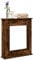 Gecheer Kaminumrandung, Dekorative Kaminkonsole, Kaminsims Dekokamin für Wohnzimmer, Kaminattrappe Kaminverkleidung Räuchereiche 75x20x87,5 cm Holzwerkstoff