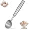 Stainless Steel Ice Cream Scoop, Heavy Duty Ice Cream Scoop, Ergonomically Designed Handle for Comfort, One-Piece Design Metal Icecream Scooper for Gelato, Sorbet, Fruit, Dishwasher Safe