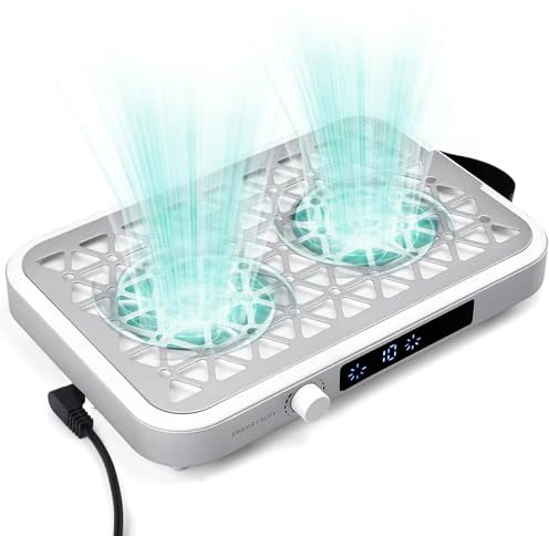 Staubabsaugung für Nägel，Professionelle Nagelstaubsauger mit 30PCS Filterpads，1600PA tragbar, 10 Geschwindigkeiten Leistungsstarke Nagelstaubabsaugung für Maniküre im Salon und zu Hause