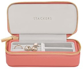 Stackers Pink Grapefruit Medium Travel Jewellery Box