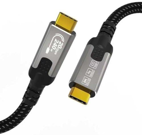 CABLAPTOP cavo usb type-c 0,5 mt,Cavo USB C 3.2 Gen2x2, 20Gbps,Cavo Dati USB Type C, Cavo USB C a USB C, PD3.1 240W,Cavo Video 8K/4K@60Hz per MacBook Pro,iPad Pro,Dock,PSSD,Monitor