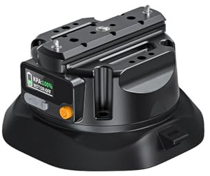 Jectse Kamera-Saugnapfhalterung, Elektrische Saugnapf-Action-Kamerahalterung, Eingebaute Luftpumpe, 35 Kg Belastung, 72-Stunden-Akku, LCD-Bildschirm, für DSLR-Action-Kamera,