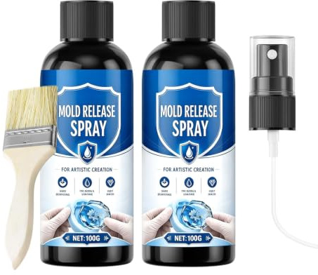 Trennspray Silikonform,200ml Formen Trennspray Formentrennmittel, Schnelltrocknend, Geruchlos, Antihaftbeschichtet, Geeignet Zum Entformen Von Kerzen,Seife und Epoxidharz Aus Gips und Metallformen