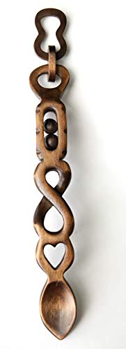 Eternal Celtic Chain - Hand Carved Welsh Love Spoons