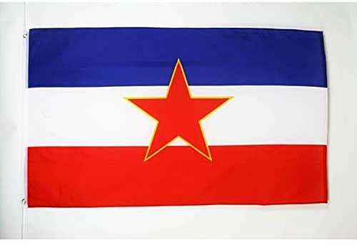AZ FLAG - Drapeau Yougoslavie - 150x90 cm - Drapeau Yougoslave 100% Polyester Avec Oeillets Métalliques Intégrés - Pavillon 110 g