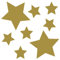 kleb-Drauf | 8 Sterne | Gold - glänzend | Wandtattoo Wandaufkleber Wandsticker Aufkleber Sticker | Wohnzimmer Schlafzimmer Kinderzimmer Küche Bad | Deko Wände Glas Fenster Tür Fliese