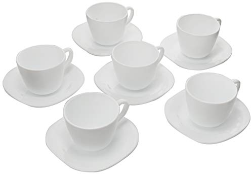 Rocco Bormioli Set 6 Tazze Colazione Linea Parma 22cl, Opale, 6 unità (Confezione da 1)