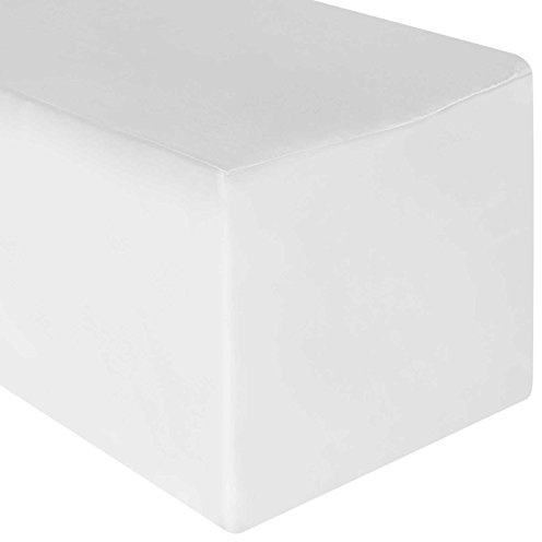 Lann's Linens - 6' Premium Fitted Tablecloth for 72 x 30 Rectangular Table - Wedding/Banquet/Trade Show - Polyester Cloth Fabric Cover - White