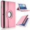 360 Leather Rotate Case Stand Folio Cover For Samsung Galaxy Tab 4 10.1 T530 T535 (Baby Pink)