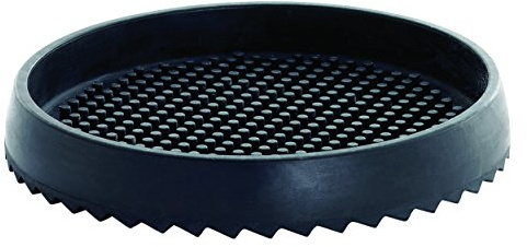 Tablecraft 6BK Drip Tray, 6-1/2 Dia. x 1, Round, for Pitchers, Dishwasher Safe, Rubber, Black