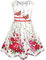 Sunny Fashion Robe Fille Papillon Fleur Robe d'été Partie Fleur Rouge 6 Ans