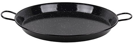 Cofan Paellera de Acero Esmaltado | Paellera Tradiconal | Paellera con 2 Asas | Diámetro 34 cm | 6 Raciones