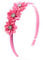 PrettyBoutique Triple Satin Flowers Girls Alice Headband Hair Band (Hot Pink)
