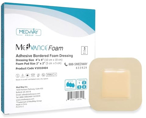 MedVanceTM Silicone - Bordered Silicone Adhesive Foam Dressing (10cm x 10cm - Bordered)