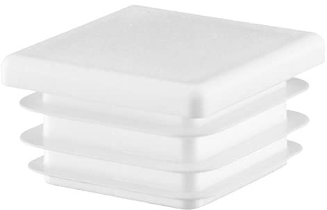 EMFA Lamellenstopfen für Vierkantrohr 100x100 mm Weiß 5 Stück Rohrstopfen 100x100 Vierkantrohr Kunststoff vierkant 10x10 cm Stopfen Abdeckung Rohrabdeckung für Formrohr Endkappe