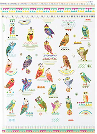 goldbuch 64358 Notizbuch DIN A5 mit Motiv Owls im Turnowsky Design, Kladde mit 200 creme Seiten, 100 g / m² Papier blanko, tintenecht, Notizheft gebunden mit Kunstdruck, Goldprägung und Lesezeichen