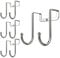 poeland 1kuan Over Cabinet Drawer Double Hooks 304 Stainless Steel Multiple Use Narrow Door Hook for Kitchen, Bathroom, Drawer, Cabinet Door to Hang Bags, Towels, Coat More Pack of 4