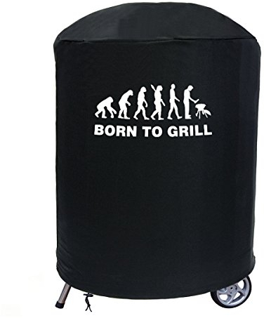 Ferocity Delux Kugelgrill Grill-Abdeckung Grill Abdeckhaube Top Qualität Wasserdichter BBQ Schutz Outdoor Grill Garten Terrasse Rund (59-69 cm x 90 cm) Born to Grill [084]