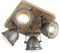 Qazqa - Industrie I Vintage I IndustrieSpot I Spotlight I Deckenspot I Deckenstrahler I Strahler I Lampe I Leuchte stahl I nickel matt mit Holz kippbar 4-flammig Spotbalken-Licht - Emado I Wohnzimmer