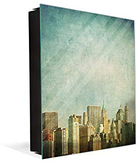 Concept Crystal Schlüsselbox und magnetisches Whiteboard K08 New York Skyline