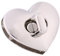 2 Farben Hardware Tasche, Bastelmaterial Verschluss Zubehör Metall Twist Lock herzförmigen Geldbörsen Sperren Kupplungen Verschlüsse Pack von 5(Silber)