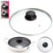 HK Online 16cm Tempered Glass Lid & PK2 Knobs - Replacement for Wok, Stir Fry Pan, Stock Pots, Casserole, Saucepan (Clear)