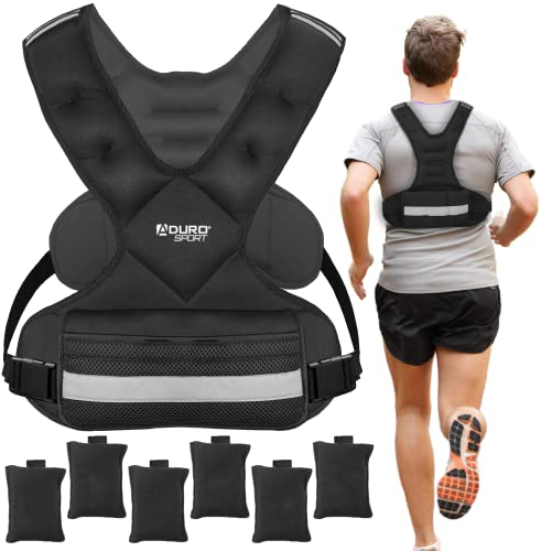 Aduro Sport verstellbare Gewichtsweste, Workout-Ausrüstung, 4-4,5 kg, 11-9 kg, 9-9 kg, Körpergewicht-Weste für Männer, Frauen, Kinder