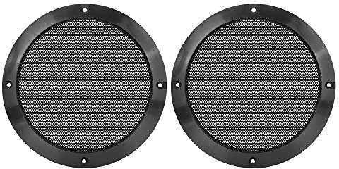 X AUTOHAUX 2pcs 6.5 Car Glossy Audio Speaker Cover Mesh Grill Horn Guard