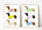 Din A4 Kunstdruck ohne Rahmen 2-teilig - Dackel Dachshund Hund Hundeliebe Grafik Skandinavischer Stil Scandi Druck Poster Bild