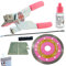 Glass and Tile Cutter Kit 1 Ceramic Tile Cutter 4 1/2 Angle Grinder Blade for Corner Cuts and Electrical Socket Cut Outs in Porcelain Round Hacksaw Blade for Cutting Notches in Ceramic Wall Tiles