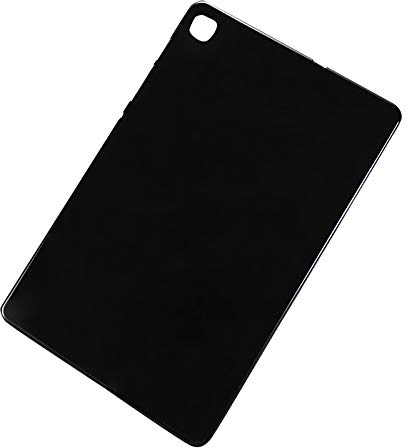 Für Samsung Galaxy Tab A7 10.4 T500 T505 Hülle, Colorful Silikon Matte Klar Dünn Case Ultra Slim TPU Cover Schlank Bumper Soft Kratzfest Schutzhülle (Schwarz)