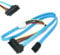 BIMUS 1pc über 70cm Festplatte Adapter-Schnur-Kabel SAS Serial Attached SCSI-Sitz for SFF-8482 auf SATA HDD Festplatte Adapter-Schnur-Kabel-Blau-Farbe
