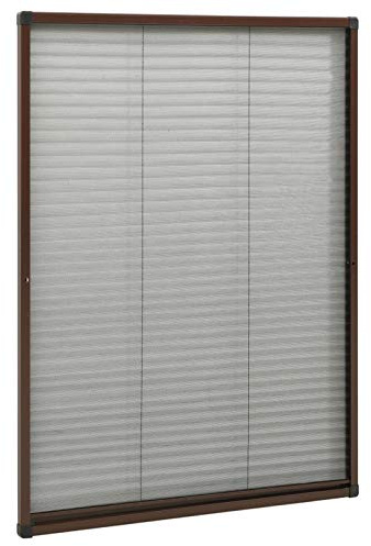 Tidyard Mosquitera Plegable, con Malla de Fibra de Vidrio, Estructura de Aluminio, Modelo 80 x 120 cm, Color marrón y Negro, para Ventana de Techo