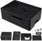 Akasa Maze Pro | Boîtier Raspberry Pi 4 | Bouton d'alimentation | Boîtier de refroidissement passif | Coussinets thermiques | Dissipateur thermique en aluminium | Boîtier sans ventilateur | A-RA10-M2B