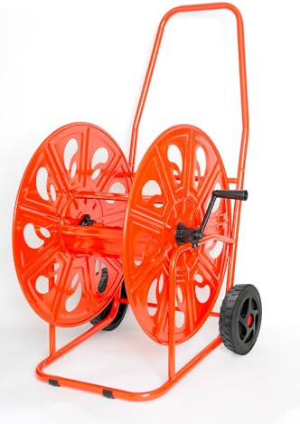 Carrello Avvolgitubo Manuale 140 mt in Acciaio Agrati Rosso